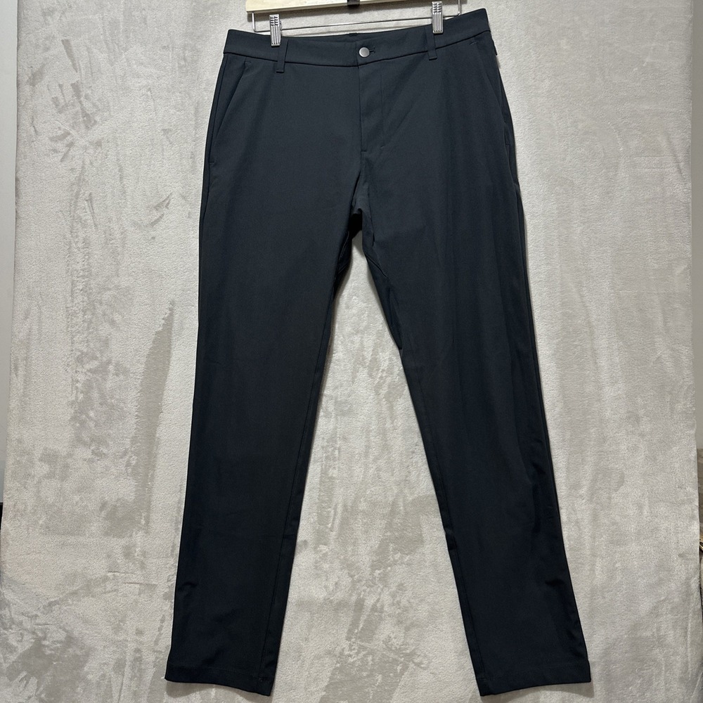 Lululemon Commission Slim Fit Pants Mens 33 Dark Gray Warpstreme Chino LM5522S